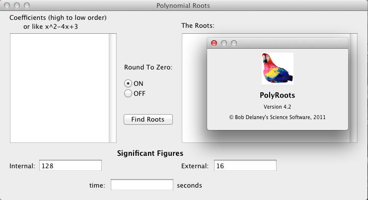PolyRoots 4.2 : Main Window