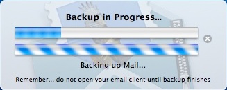 Email Backup Pro 2.7 : Backup in progress
