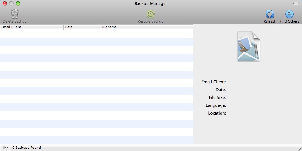 Email Backup Pro 2.7 : Backup manager