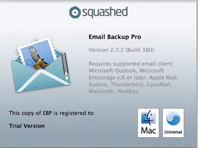 Email Backup Pro 2.7 : About window