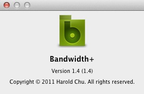 Bandwidth+ 1.4 : About window