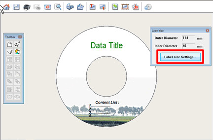 NewSoft CD Labeler 1.1 : Main Window