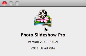 Photo Slideshow Pro 2.0 : About window