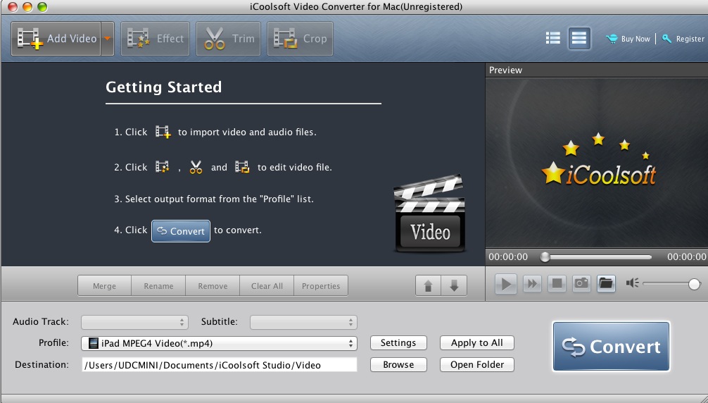 iCoolsoft Media Converter Pack for Mac 5.0 : Video converter