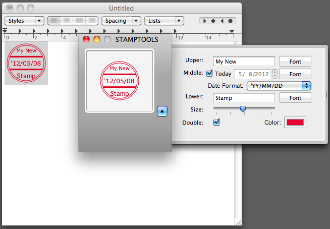 STAMPTOOLS 1.3 : Drag and Drop Stamp to Document