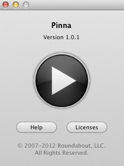 Pinna 1.0 : About window