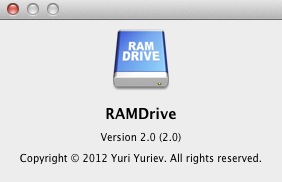 RAMDrive 2.0 : About window