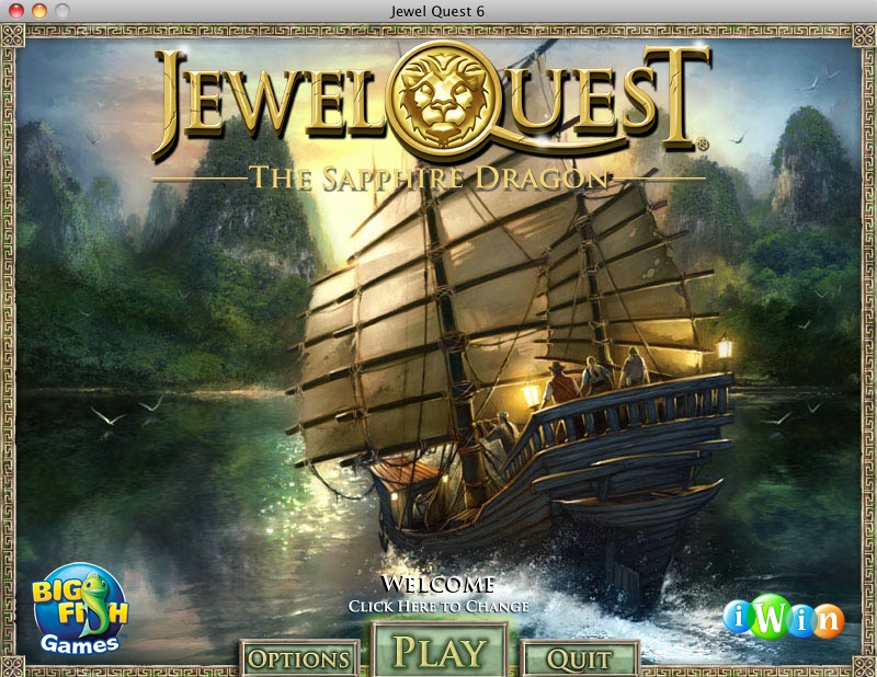 Jewel Quest: The Sapphire Dragon 1.2 : Main menu