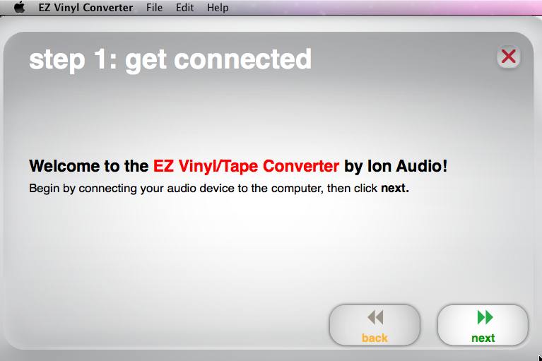 EZ Vinyl Converter 10.0 : Main Window