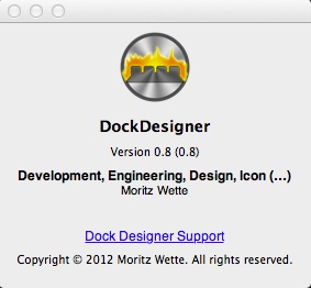 DockDesigner 0.8 beta : About