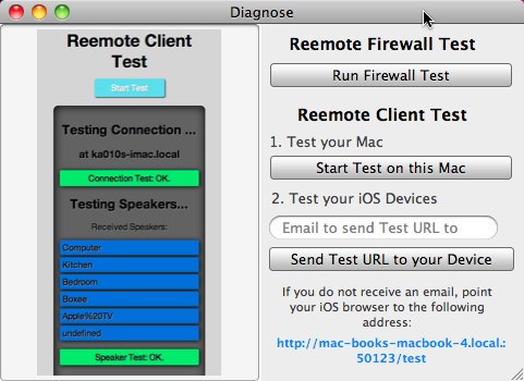 Reemote Server 1.7 : Main window