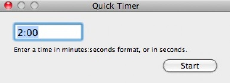 Setting Quick Timer