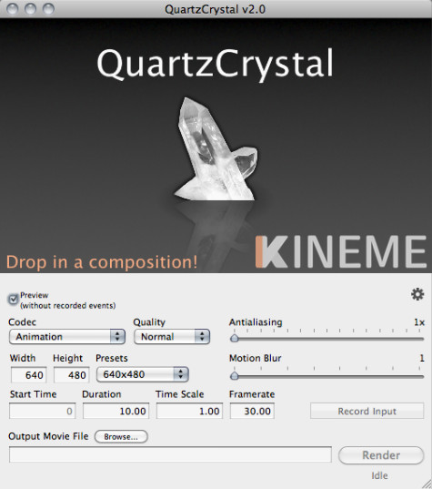 QuartzCrystal 2.0 : Main window
