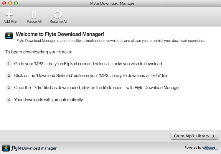 FlyteDownloadManager 1.0 : Main window