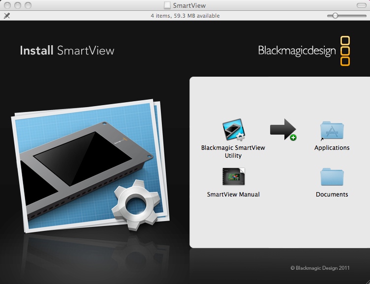 Blackmagic SmartView Utility 1.1 : Setup Window
