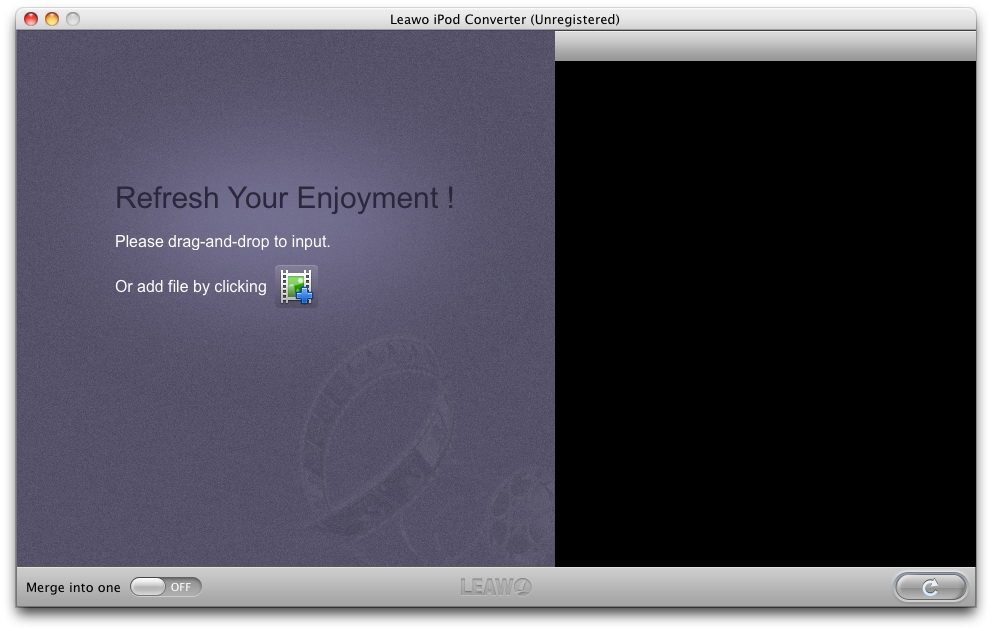 Leawo Mac iPod Converter 2.2 : Main Window