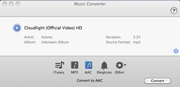 Music Converter 1.4 : Main Window