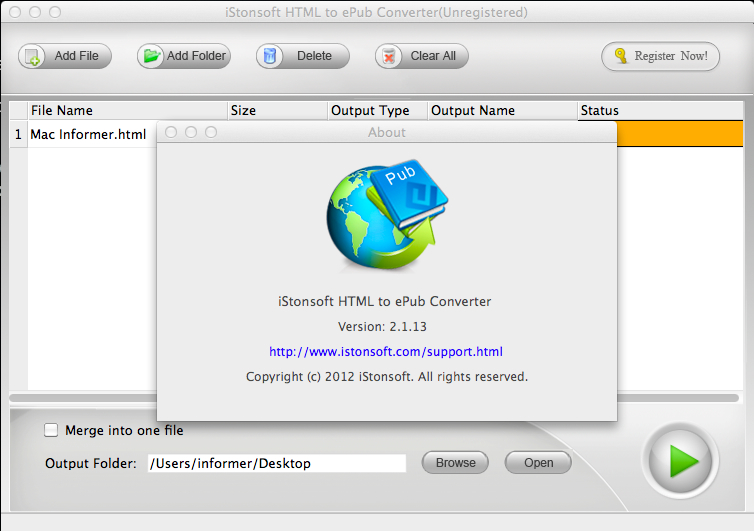HTML to ePub Converter 2.1 : About