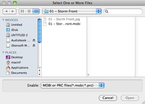 iStonsoft MOBI to ePub Converter 2.1 : Selecting Input File