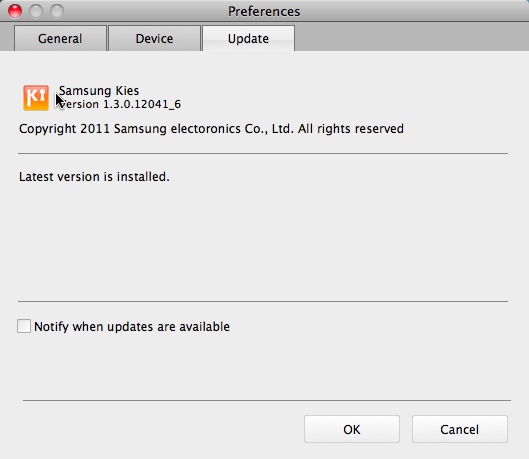 samsung kies for mac 10.7 old version