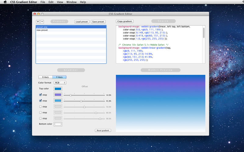 CSS Gradient Editor 1.0 : CSS Gradient Editor screenshot