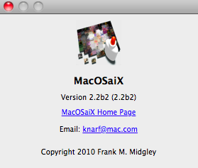 MacOSaiX : Program version