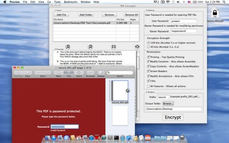 PDF Encrypter screenshot