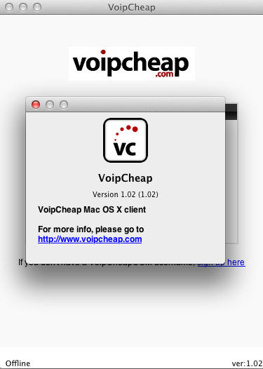 VoipCheap 1.0 : Main Window