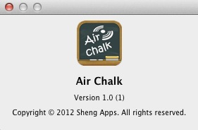 Air Chalk 1.0 : About window