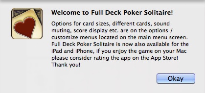 Full Deck Poker Solitaire 1.0 : Welcome