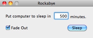 Rockabye 1.0 : Main window