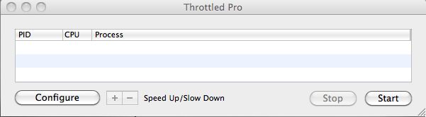 Throttled Pro 1.5 : Main window