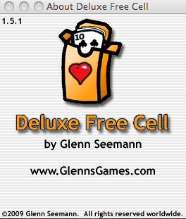 Deluxe Free Cell 1.5 : About Window