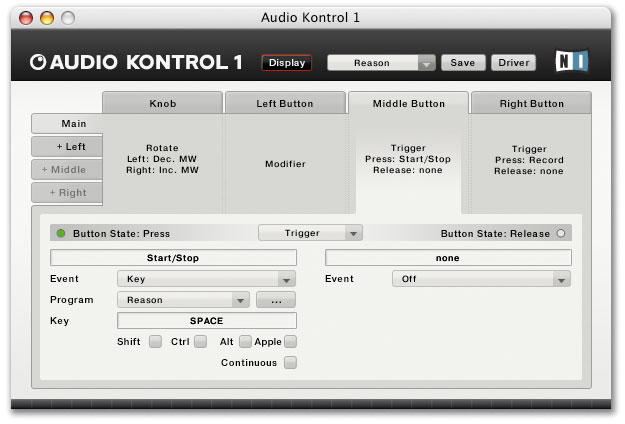 Audio Kontrol 1 1.0 : Main window