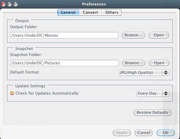 4Media Apple TV Video Converter 6.5 : Preferences