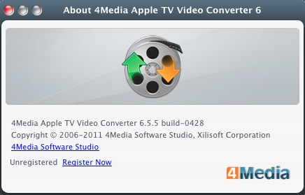 4Media Apple TV Video Converter 6.5 : About window