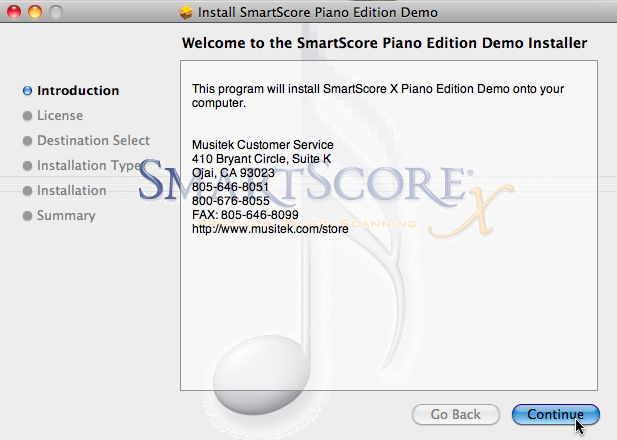 SmartScore X Piano Edition Demo 10.3 : Main window