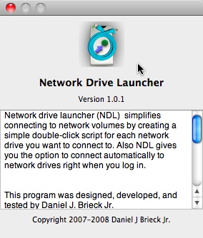 Network Drive Launcher 1.0 : Main window