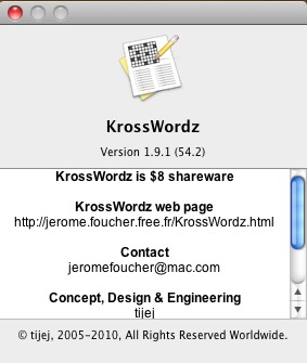 KrossWordz 1.9 : About