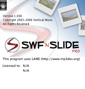 SWF n Slide Pro 1.0 : About Window