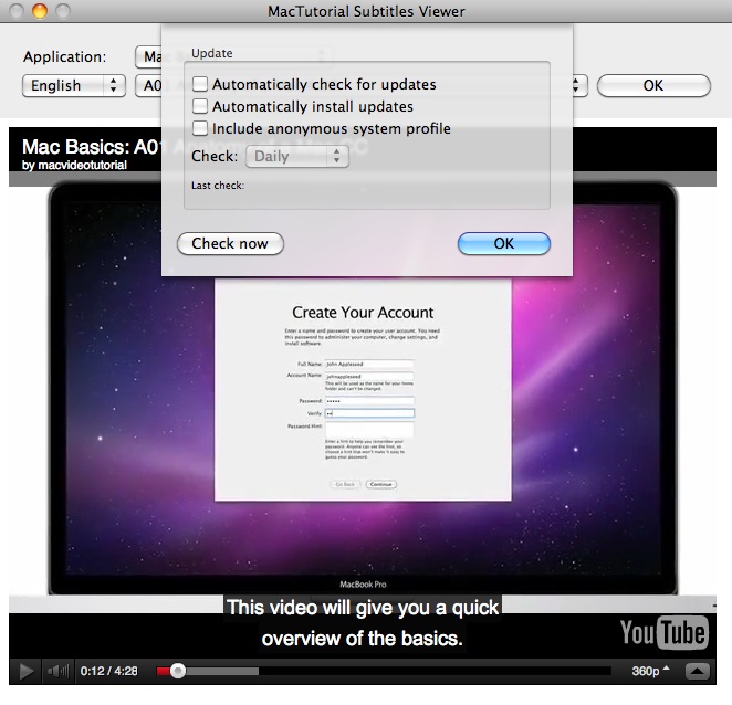 MacTutorial Viewer 2.2 : Preferences