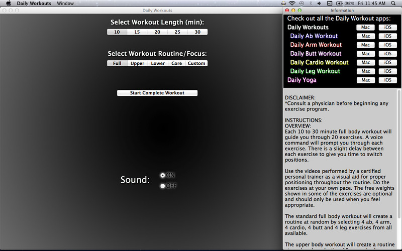 Daily Workouts 3.1 : Daily Workouts screenshot