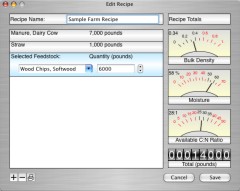 Compost Calc 1.2 : Main interface