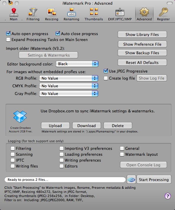 iWatermark Pro 1.2 : Advanced Settings