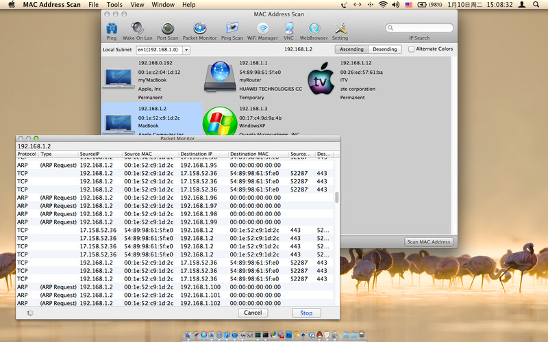 MAC Address Scan 2.6 : Main window