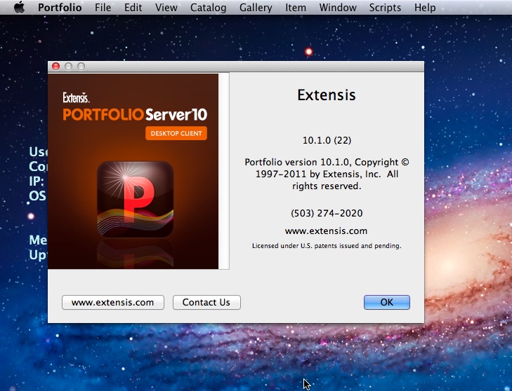 Portfolio Desktop Client 10.1 : Main window