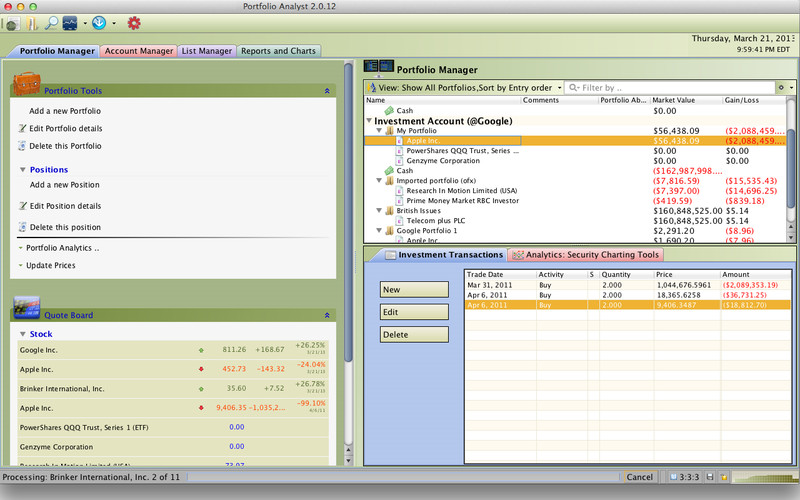 Portfolio Analyst 2.0 : Portfolio Analyst screenshot