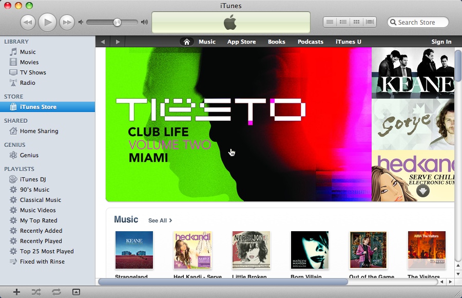 iTunes 10.6 : Main window