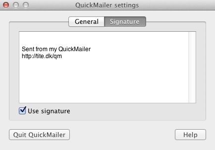 QuickMailer 1.2 : Signature