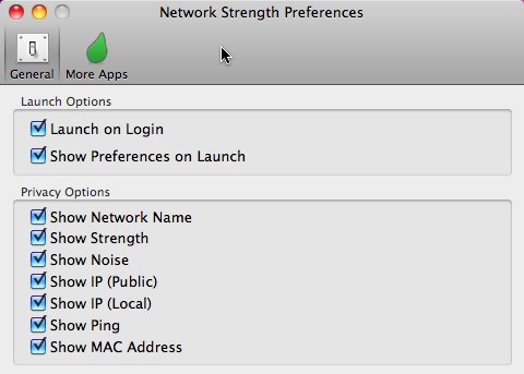 Network Strength 1.3 : Preferences